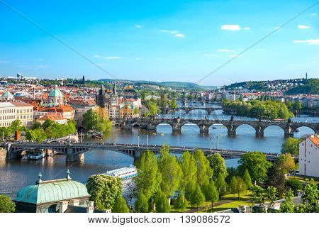 View of Prague from Letna Park - Czech Republic