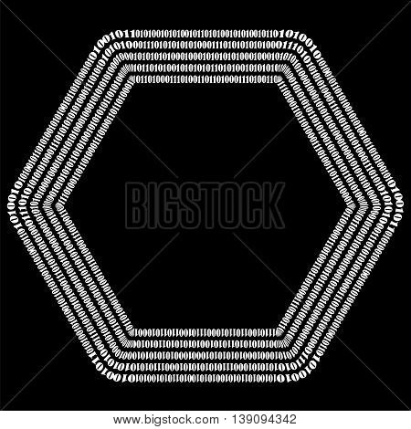 Binary Code Background. Numbers Concept. Algorithm, Data Code, Decryption and Encoding