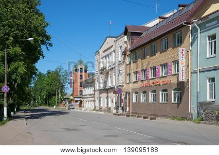 SHLISSELBURG, RUSSIA - JUNE 05, 2016: Street Beetle on a sunny june day. Tourist landmark of the city Shlisselburg, Leningrad region