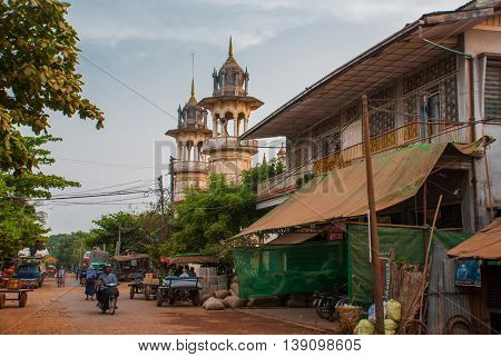 Muslim Mosque. Bago In Myanmar. Burma.