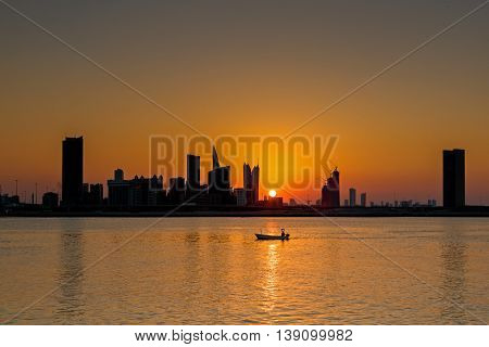 View of Bahrain Skyline during the dusk