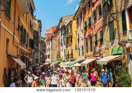 Street Scene In Vernazza, Cinque Terre, Italy