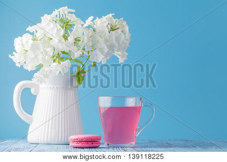 Kissel Of Currant Berries In A Glass And Macaroon
