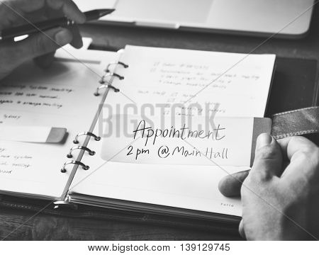 Appointment Agenda Meting Digital Tablet Concept