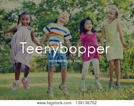 Teenybopper Young Children Youth Kids Concept
