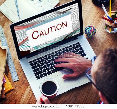 Error Halted System Disconnect Caution Concept 