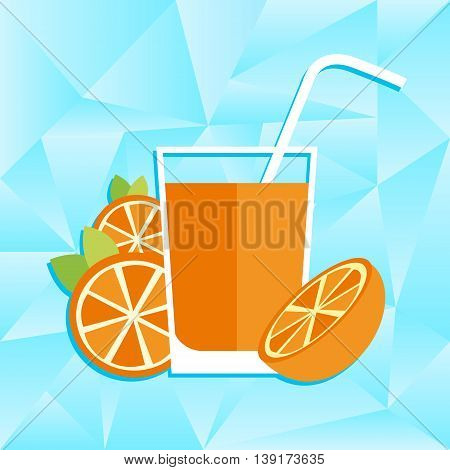 glass of orange juice drink juicy straw