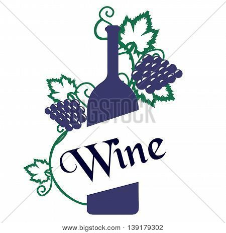purple wine bottle alcohol logo icon symbol