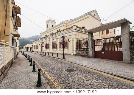 Taipa, Macau - February 4, 2015: Holiday in Macao, Taipa Old Village