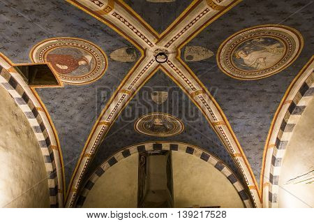 Interiors Of Palazzo Corboli, Asciano, Italy