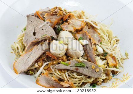 Noodle dishes are either dry or water.