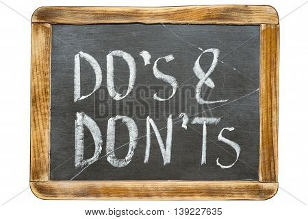 Dos And Donts Fr
