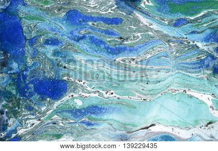 Marble paper. Marble ink texture. Ebru background. Marble waved painting. Marbleized paper. Hand painted marbling illustration