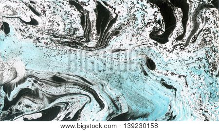 Marbled paper background. Marbleized grunge texture. Watercolor marble painting. Hand painted grunge illustration