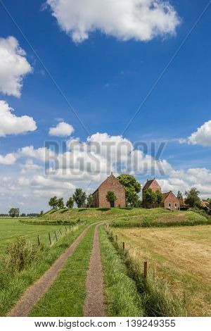 Medieval church of the Groningen village Ezinge in The Netherlands