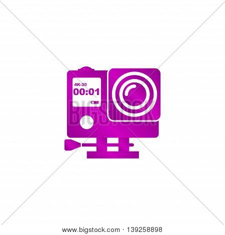 Action Camera Outline Monochrome Icon. Extreme Cam