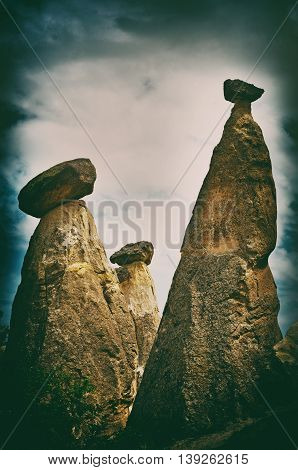 Spectacular Landscape Carved In Volcanic Tuff By Erosion. Cappadocia, Turkey