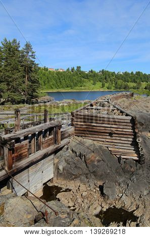 View Of A Historic Dam At Naesaaker In Sweden