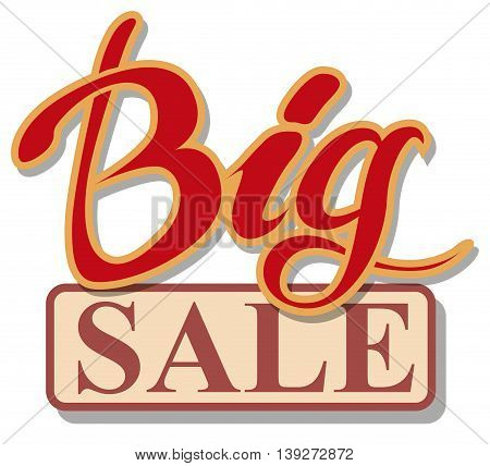 Big Sale simply typographic signboard vector illustration