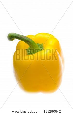 apple on plate isolated on a white background