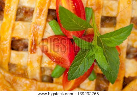 close up image of home made beef pie