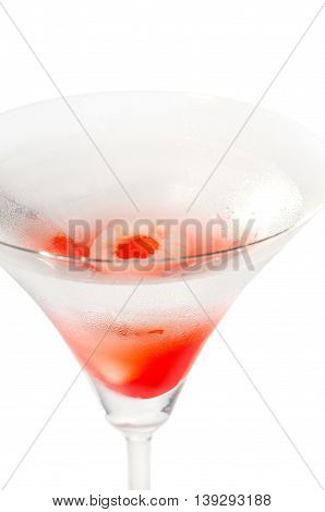 Lychee Martini Cocktail  Isolated On White Background