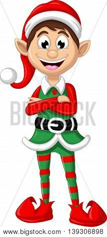 cute Christmas elf posing for you design