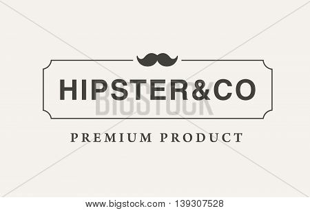 Retro Vintage Insignia or Logotype. Vector illustration.