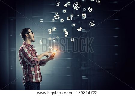 Innovative technologies for your device . Mixed media