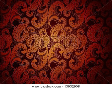 Sömlös dekorativa mönster, röd