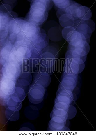 Blue Festive Christmas elegant abstract background with bokeh lights and stars