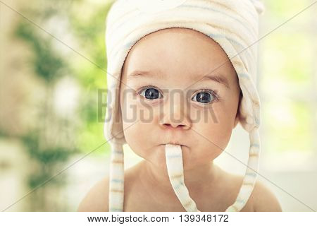 Funny Baby With Big Eyes