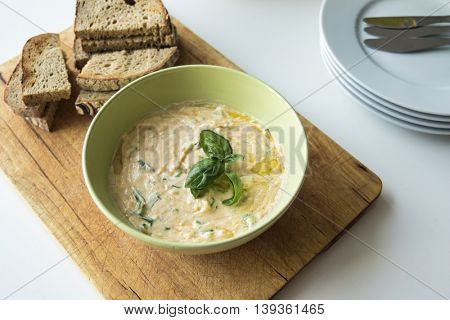 Typical slovak spread made from sheep cheese called 