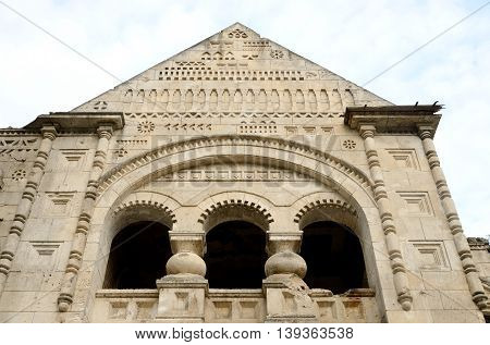 Abandoned building of Feodorovsky gorodok in Tsarskoe Selo suburb of St.Petersburg Russia.