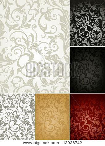 Seamless Pattern set di sei colori