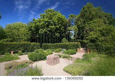 Herb Garden In Trelleborg In Southern Sweden