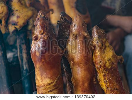 Cuy Roasted At Azuay Province, Ecuador