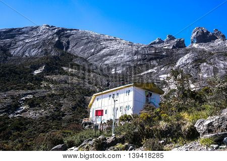 Laban Rata,Sabah,Borneo-March 12,2016:Laban Rata hostel built at 3,273 meter above sea level.The hostel is for climbers to rest before summiting to the mountain Kinabalu peak.
