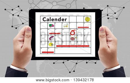 Calender Planner Organization Management hand man ipad