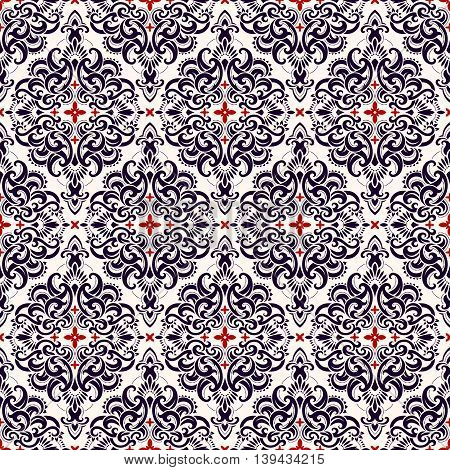 Seamless pattern based on traditional Asian elements Paisley. Boho vintage style vector background. Best motive for print on fabric or papper.