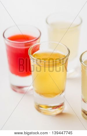 Glasses with  alcoholic drink 