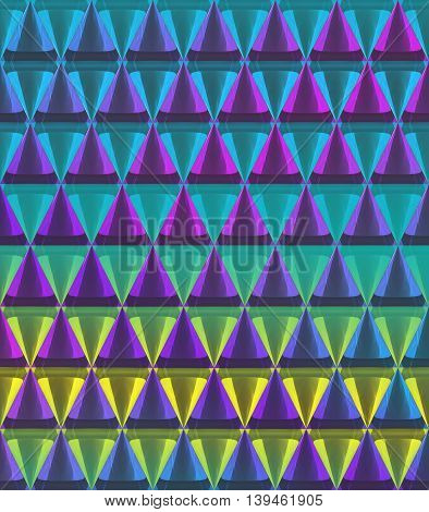 3D Crystal Cone Pattern Color Random