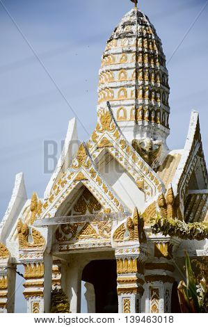 close up Thai Style Joss House in country Thailand