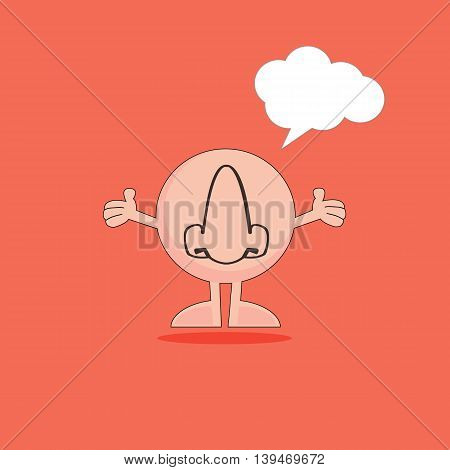 Nose cartoon icon vector symbo cute fun