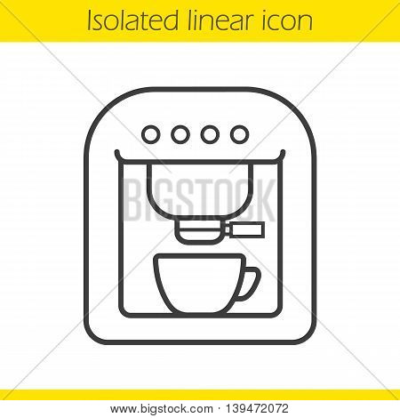 Coffee Machine Linear Icon Espresso Thin Line Illustration Maker Contour Symbol Coffee Machine Linear Icon Espresso Thin Line Illustration Maker Contour Symbol