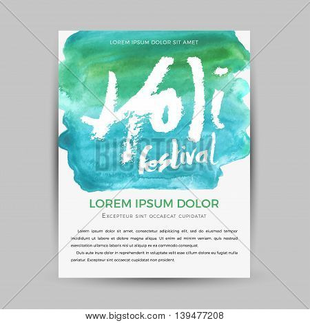 Happy Holi celebration. Design for Indian Festival of Colours