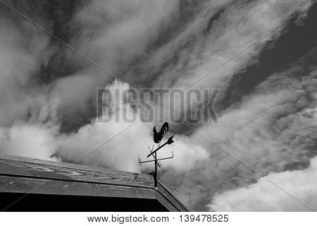 Wether vane showing a northern gale in Iceland.