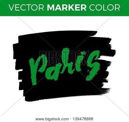 Paris. The hand drawn letters. Lettering and typographic design.