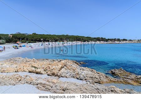 beautiful sea in orosei gulf in sardinia italy