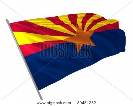 Flag of Arizona USA state flag waving